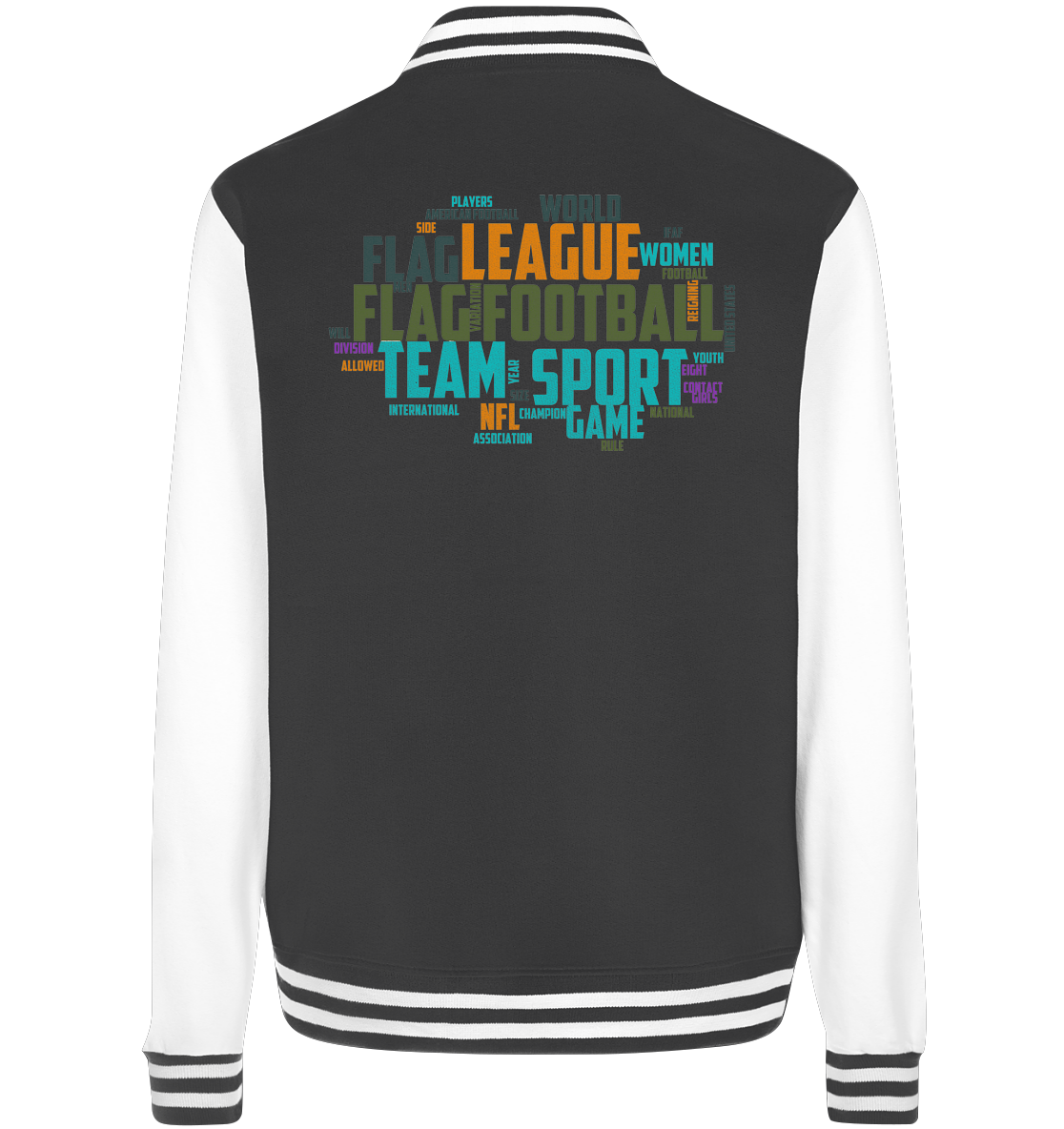 Flag Football Word Bubble - College Jacket - Amfoo Shop