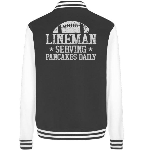 Lineman Serving Pancakes - College Jacket - Amfoo Shop