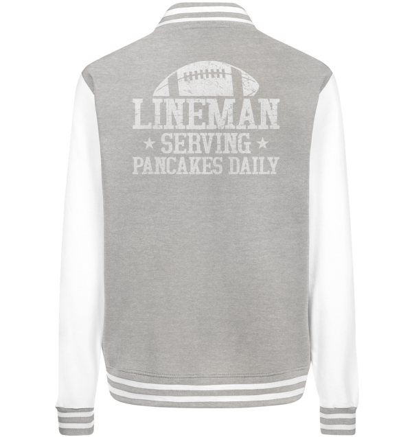 Lineman Serving Pancakes - College Jacket - Amfoo Shop