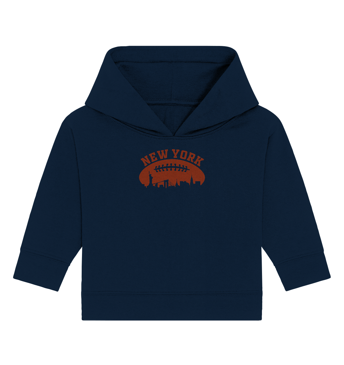 New York Football Silhoutte - Baby Organic Hoodie - Amfoo Shop