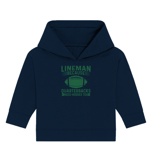 Lineman Heroes Green - Baby Organic Hoodie - Amfoo Shop