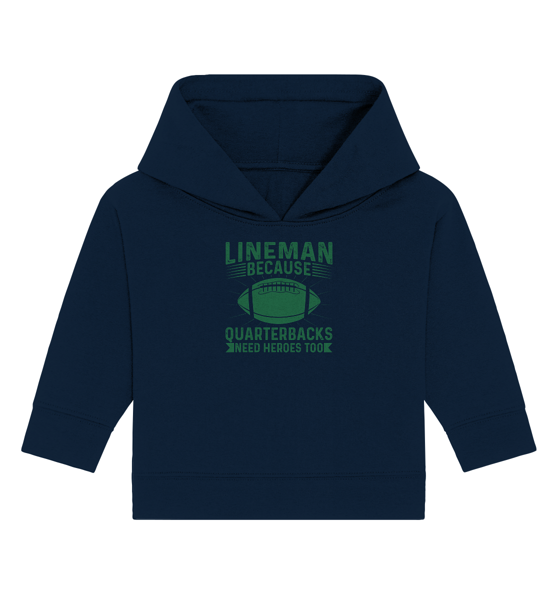 Lineman Heroes Green - Baby Organic Hoodie - Amfoo Shop