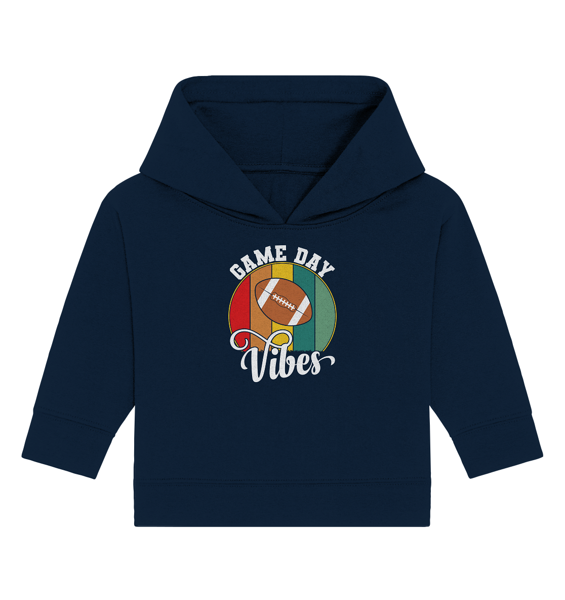 Game Day Vibes White - Baby Organic Hoodie - Amfoo Shop