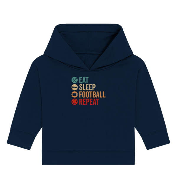 Eat Sleep Football Repeat - Baby Organic Hoodie - Amfoo Shop