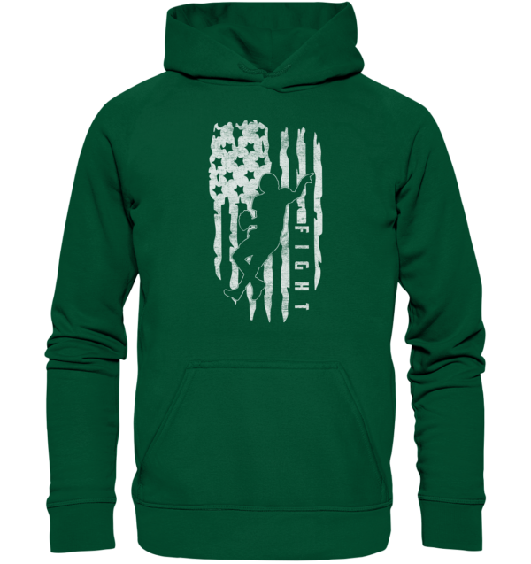 USA Flag Fight - Basic Unisex Hoodie - Amfoo Shop