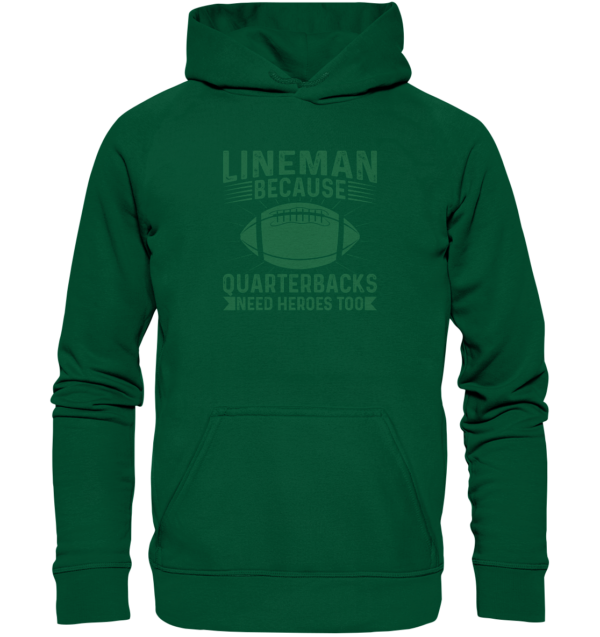 Lineman Heroes Green - Basic Unisex Hoodie - Amfoo Shop