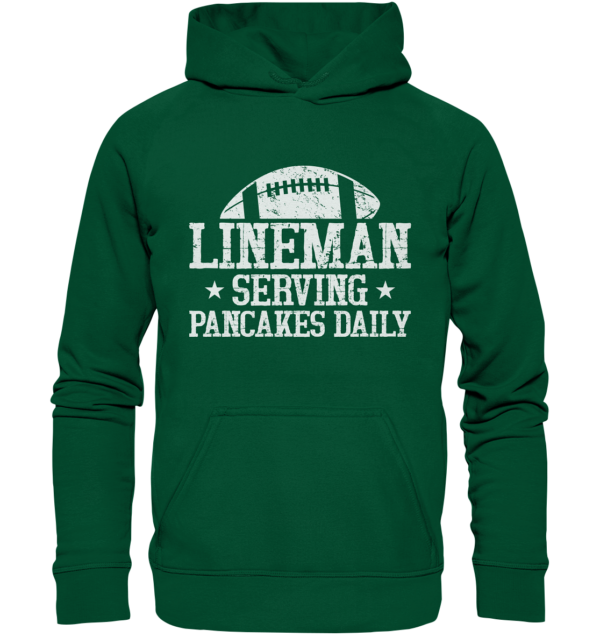 Lineman Serving Pancakes - Basic Unisex Hoodie - Amfoo Shop