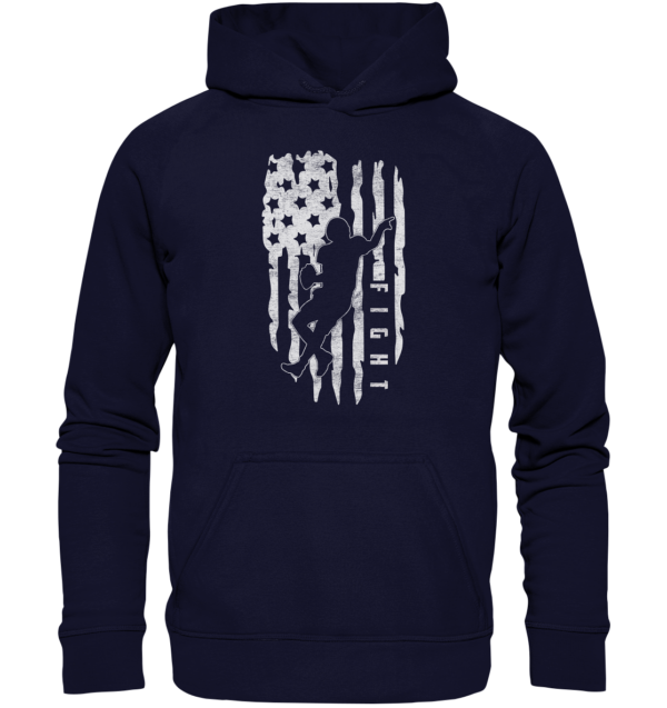 USA Flag Fight - Basic Unisex Hoodie - Amfoo Shop