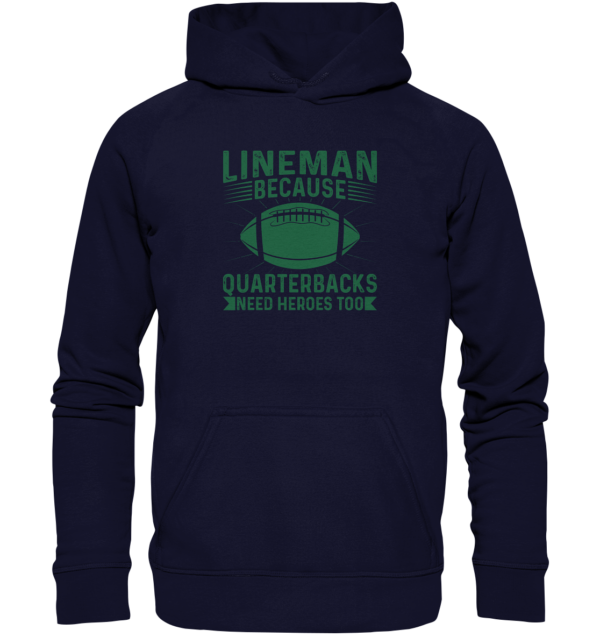 Lineman Heroes Green - Basic Unisex Hoodie - Amfoo Shop