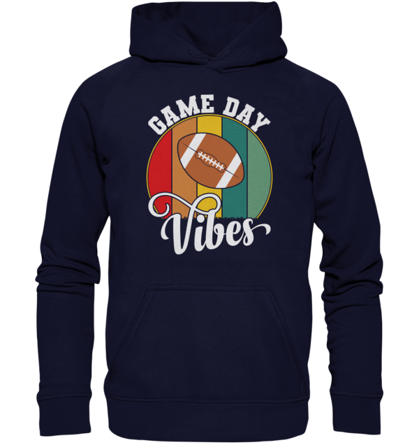 Game Day Vibes White - Basic Unisex Hoodie - Amfoo Shop