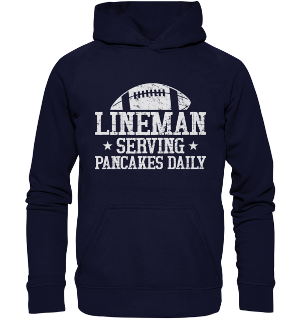 Lineman Serving Pancakes - Basic Unisex Hoodie - Amfoo Shop