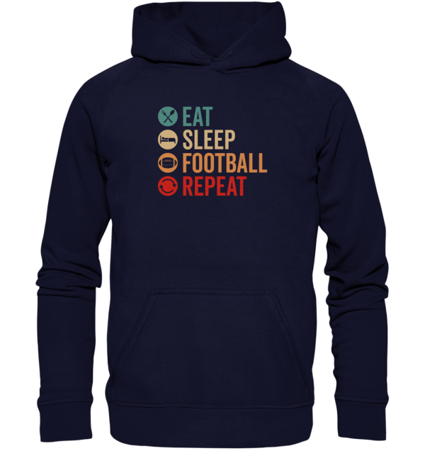 Eat Sleep Football Repeat - Basic Unisex Hoodie - Amfoo Shop