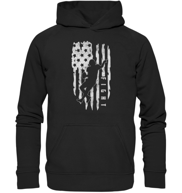 USA Flag Fight - Basic Unisex Hoodie - Amfoo Shop