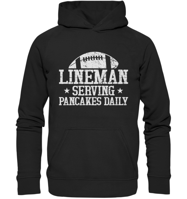 Lineman Serving Pancakes - Basic Unisex Hoodie - Amfoo Shop