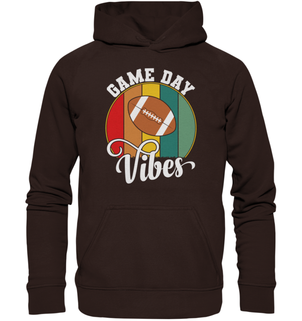 Game Day Vibes White - Basic Unisex Hoodie - Amfoo Shop