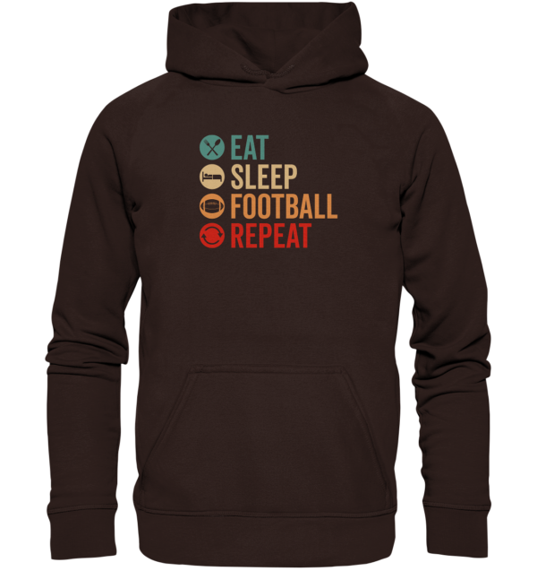 Eat Sleep Football Repeat - Basic Unisex Hoodie - Amfoo Shop