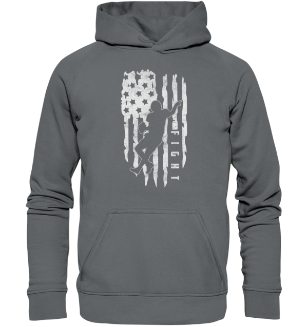 USA Flag Fight - Basic Unisex Hoodie - Amfoo Shop