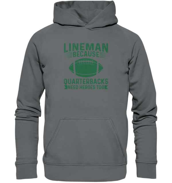 Lineman Heroes Green - Basic Unisex Hoodie - Amfoo Shop