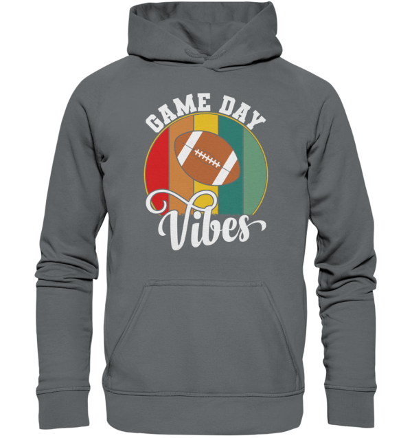 Game Day Vibes White - Basic Unisex Hoodie - Amfoo Shop