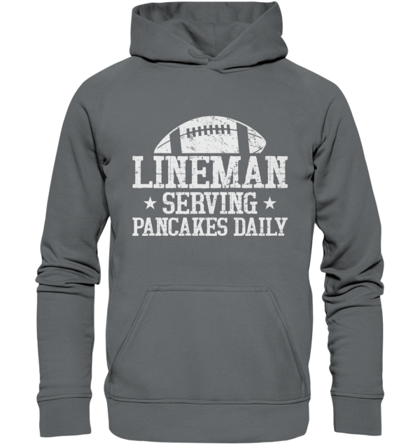 Lineman Serving Pancakes - Basic Unisex Hoodie - Amfoo Shop