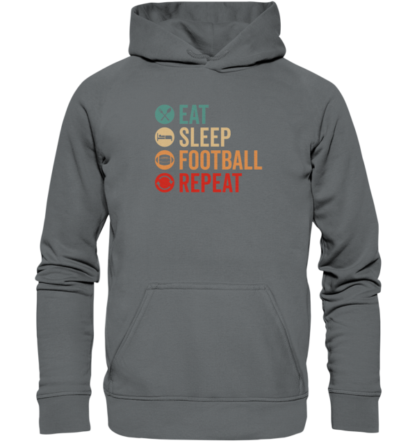 Eat Sleep Football Repeat - Basic Unisex Hoodie - Amfoo Shop