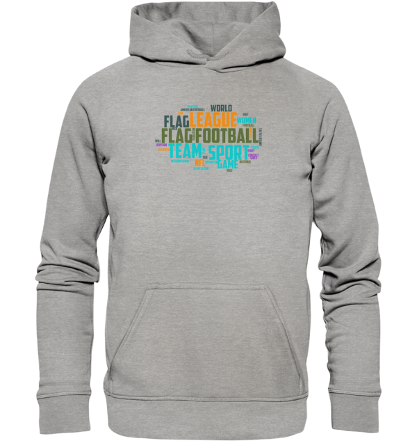 Flag Football Word Bubble - Basic Unisex Hoodie - Amfoo Shop