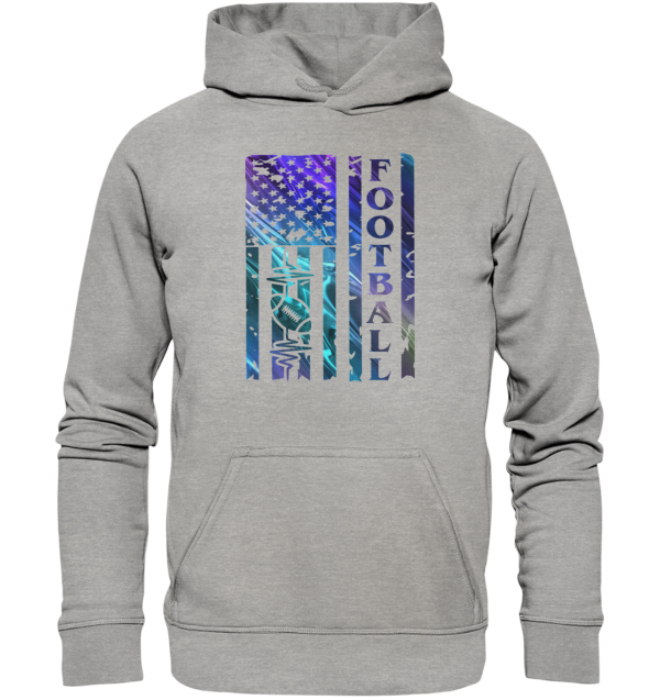 USA Football Flag - Basic Unisex Hoodie - Amfoo Shop