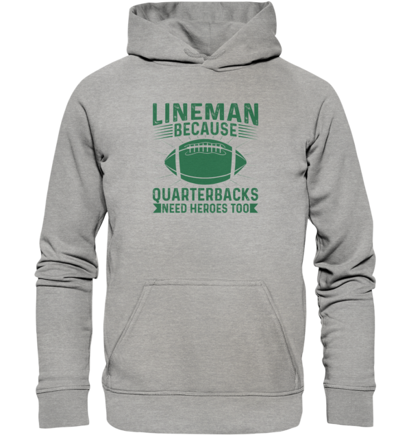 Lineman Heroes Green - Basic Unisex Hoodie - Amfoo Shop