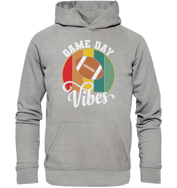 Game Day Vibes White - Basic Unisex Hoodie - Amfoo Shop