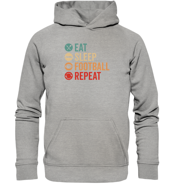 Eat Sleep Football Repeat - Basic Unisex Hoodie - Amfoo Shop