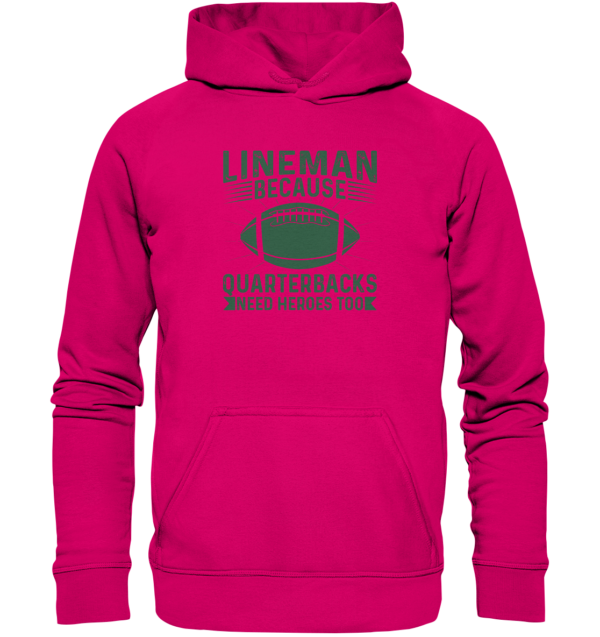 Lineman Heroes Green - Basic Unisex Hoodie - Amfoo Shop