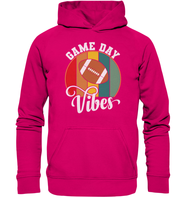 Game Day Vibes White - Basic Unisex Hoodie - Amfoo Shop