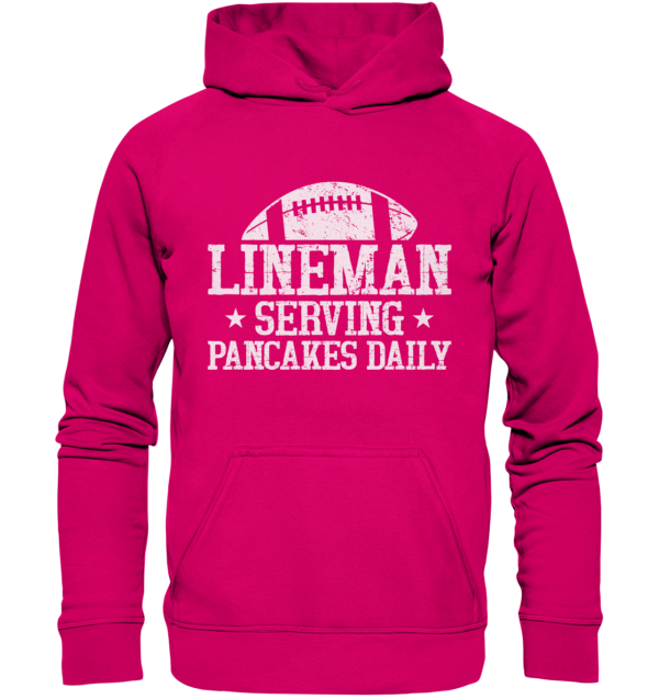 Lineman Serving Pancakes - Basic Unisex Hoodie - Amfoo Shop