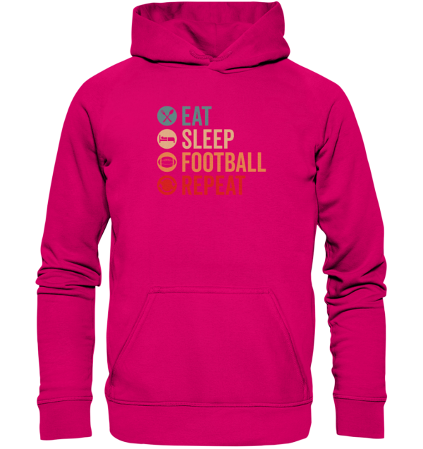 Eat Sleep Football Repeat - Basic Unisex Hoodie - Amfoo Shop