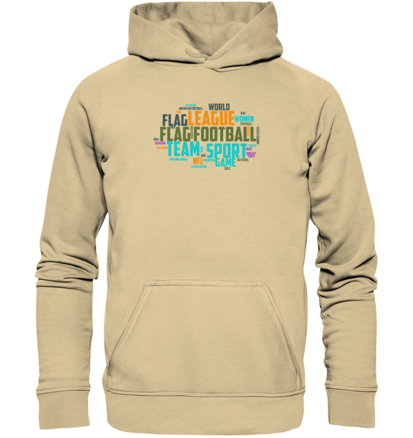 Flag Football Word Bubble - Basic Unisex Hoodie - Amfoo Shop