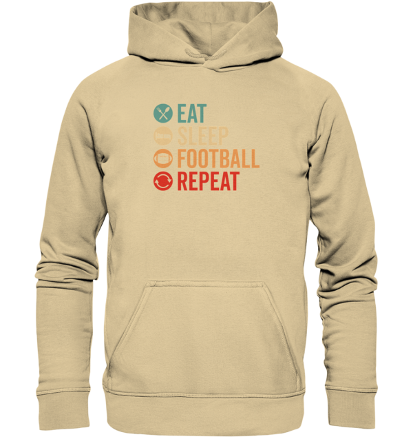 Eat Sleep Football Repeat - Basic Unisex Hoodie - Amfoo Shop