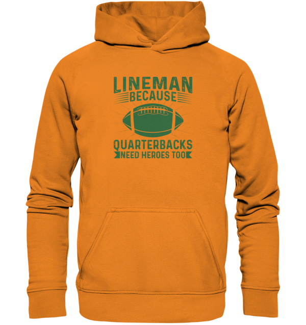 Lineman Heroes Green - Basic Unisex Hoodie - Amfoo Shop