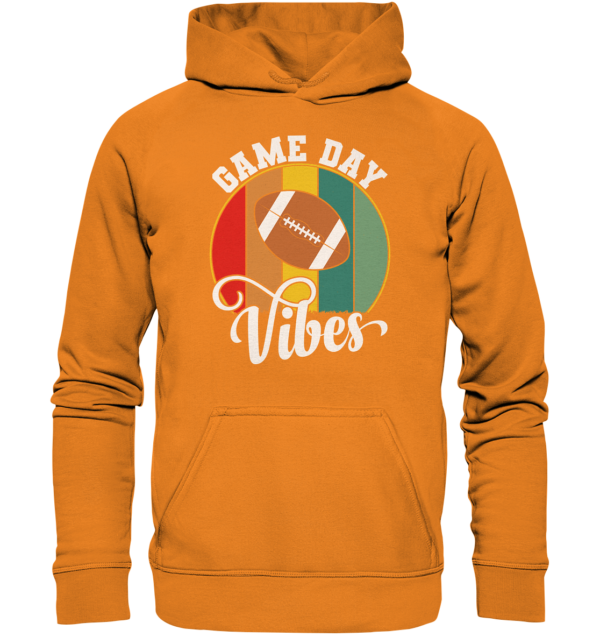 Game Day Vibes White - Basic Unisex Hoodie - Amfoo Shop