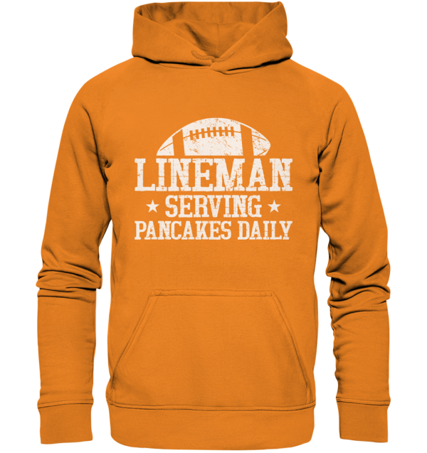 Lineman Serving Pancakes - Basic Unisex Hoodie - Amfoo Shop