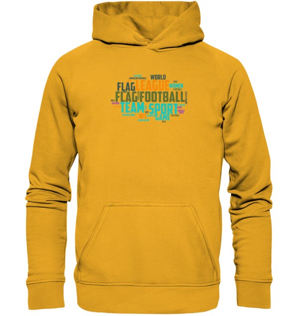 Flag Football Word Bubble - Basic Unisex Hoodie - Amfoo Shop