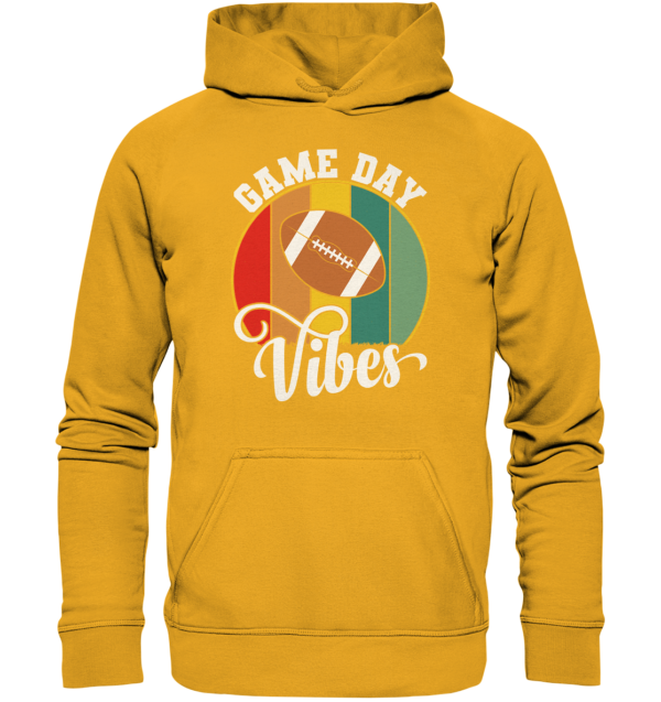 Game Day Vibes White - Basic Unisex Hoodie - Amfoo Shop