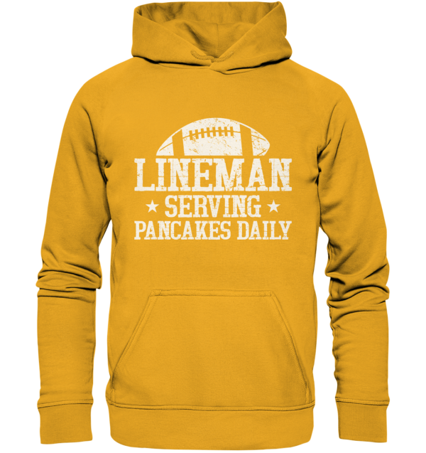 Lineman Serving Pancakes - Basic Unisex Hoodie - Amfoo Shop