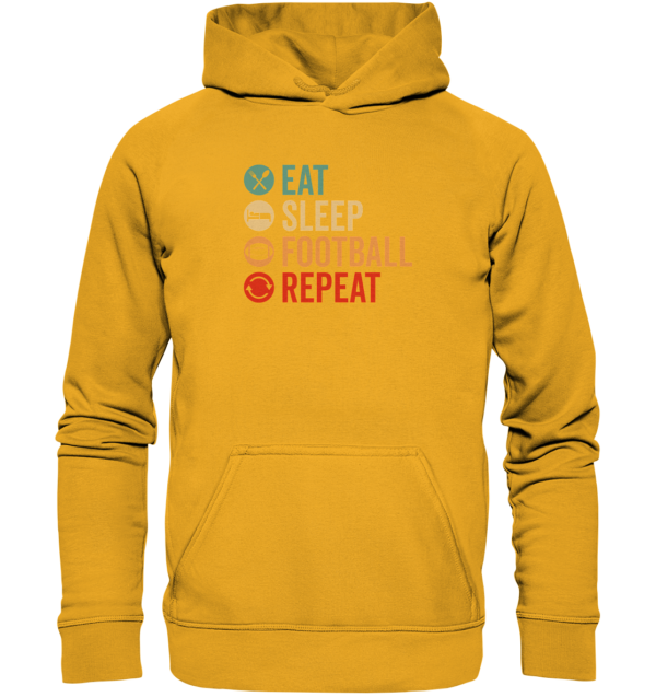 Eat Sleep Football Repeat - Basic Unisex Hoodie - Amfoo Shop