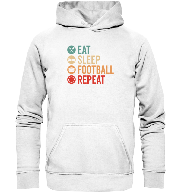 Eat Sleep Football Repeat - Basic Unisex Hoodie - Amfoo Shop