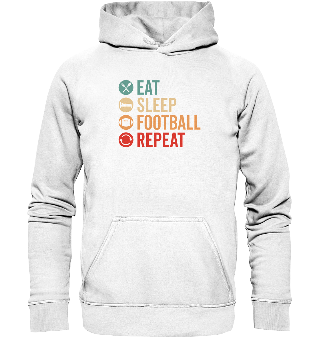 Eat Sleep Football Repeat - Basic Unisex Hoodie - Amfoo Shop