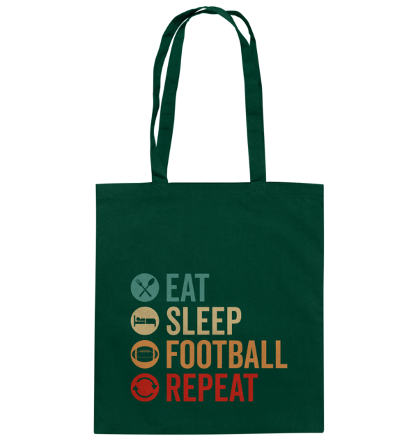 Eat Sleep Football Repeat - Baumwolltasche - Amfoo Shop