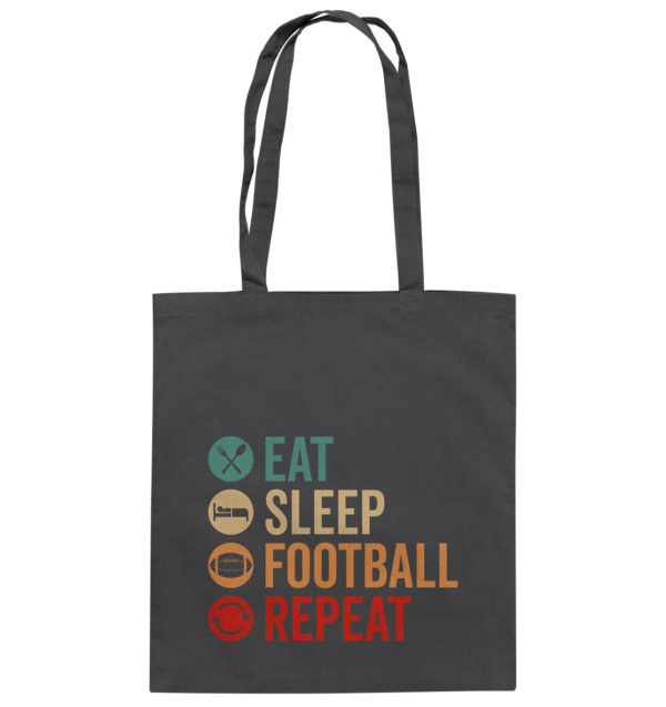 Eat Sleep Football Repeat - Baumwolltasche - Amfoo Shop