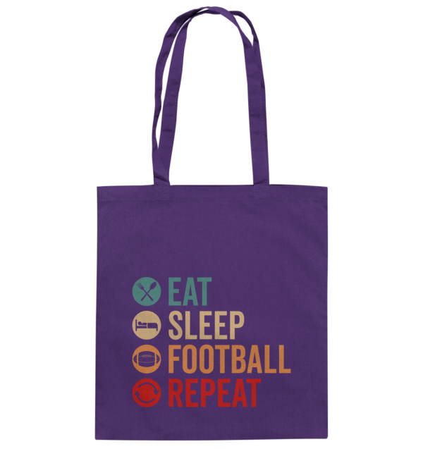 Eat Sleep Football Repeat - Baumwolltasche - Amfoo Shop