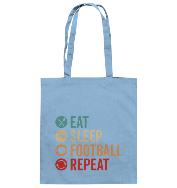 Eat Sleep Football Repeat - Baumwolltasche - Amfoo Shop