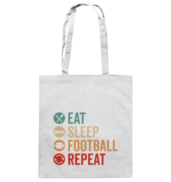 Eat Sleep Football Repeat - Baumwolltasche - Amfoo Shop